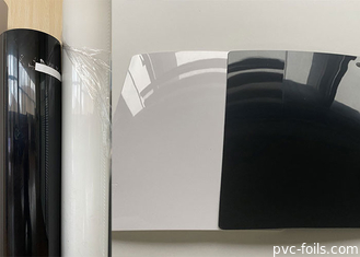 Alta hoja de la membrana del PVC del lustre para el negro blanco lechoso de las puertas de gabinete
