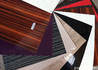 Hoja decorativa modificada para requisitos particulares del PVC para los muebles Front Matte High Gloss