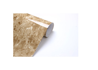 Película de laminación de PVC de mármol beige de alto brillo para ventanas de plástico