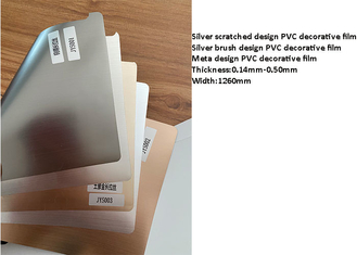 500m / Película decorativa del PVC del rollo para la laminación plana de los muebles
