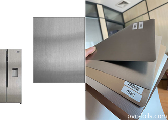 La plata versátil de la meta cepilla la película decorativa del PVC del color para el panel del aparato electrodoméstico