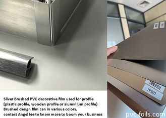 la plata metalizada decorativa incombustible de la película del PVC de 1240m m cepilló