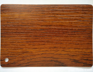 Película de laminado de PVC de grano de madera para envoltura de perfiles de ventanas y puertas