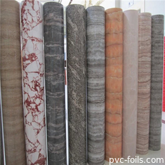 Impresión con efecto de mármol de película decorativa de PVC y embalaje en rollos para la construcción