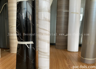 Rollo de película de membrana de PVC de diseño de mármol blanco para decoración de la mesa