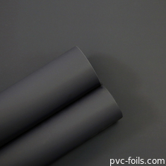 Película decorativa de PVC de color gris oscuro para decoración de superficies interiores, súper mate