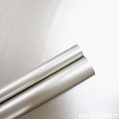Película decorativa de PVC de plata metálica brillante para laminación de paneles de muebles