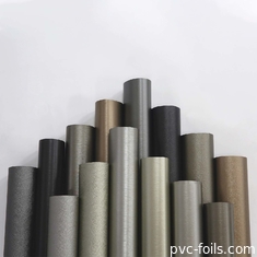 Película de PVC autoadhesiva de color plateado metálico en rollo para decoración de superficies