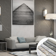 Folias decorativas de PVC de grano de mármol para muebles de alta calidad