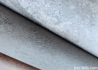 Película decorativa de PVC de textura de cemento gris para paneles de pared interiores