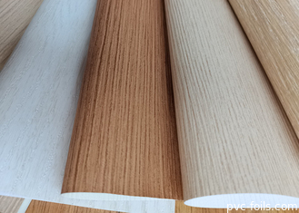 Película de laminación de PVC de grano de madera de roble dorado para perfiles de ventanas y puertas
