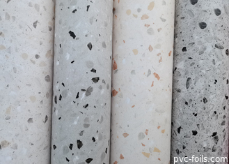 Película de laminación de PVC de mármol blanco para acabado de piedra de encimera