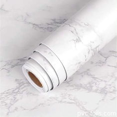 Película laminada de PVC de efecto mármol duradero para cocina y muebles Anti-rasguños acabado brillante alto
