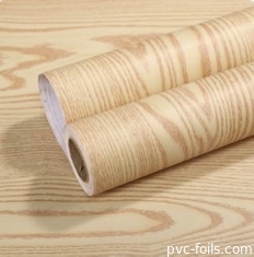 1.22x50M Película autoadhesiva de revestimiento decorativo de PVC de madera en relieve para decoración del hogar