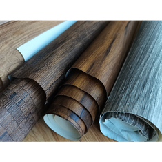 0.35mm Deep Emboss PVC película decorativa de madera oscura Pvc membrana de papel para puertas de gabinetes de muebles