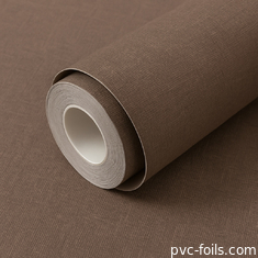Texturas de tejido Color sólido Pvc Texturas de pared autoadhesiva para la decoración de paredes interiores