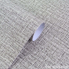 Texturas de tejido Película autoadhesiva de PVC de color sólido para cubiertas de pared de habitaciones de hoteles, peel y stick