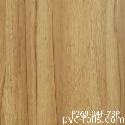 Película de membrana de PVC de grano de madera ultra mate realista para puertas de cocina