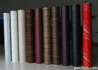 Folias de muebles de PVC de alto brillo, papel laminado de gabinete, papel de puerta de 0,12 a 0,25 mm