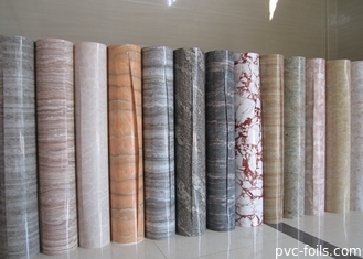 Película decorativa del menbrane de mármol de imitación del Pvc de las puertas para los muebles