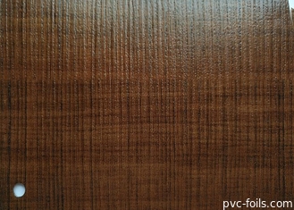 color decorativo de madera de la textura de la tela de la hoja del PVC de la anchura de 800m m