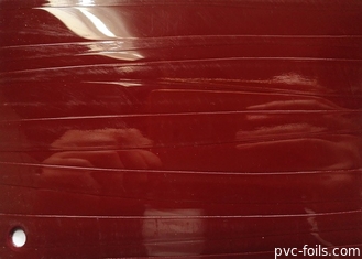Hoja grabada en relieve roja de la membrana del PVC 3D para la decoración interior de los muebles