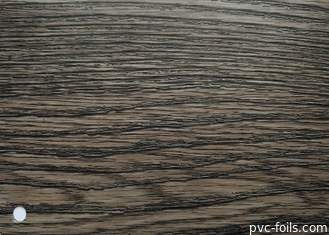Película decorativa de PVC de madera oscura incombustible para perfil de envoltura de marco de puerta