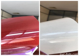 Película metálica del Pvc del alto lustre para la decoración interior de la puerta de gabinete