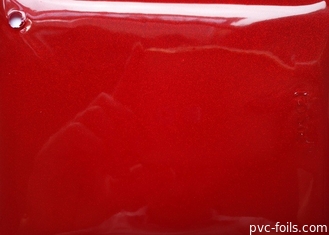 Alta hoja de la membrana del PVC del color rojo del lustre para la decoración de la puerta de gabinete