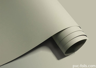 Super mate Beige de color sólido de papel de PVC para decoración de puertas de muebles