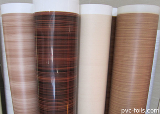 Folias de muebles de PVC en relieve de madera para la decoración de placas de partículas 0,15-0,30 mm