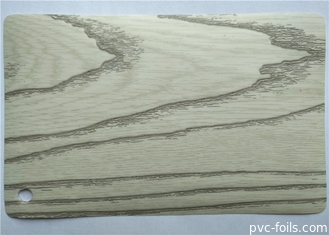 Hoja de madera del grano del PVC de la etiqueta engomada para la cocina de las puertas del tablero del MDF de los muebles