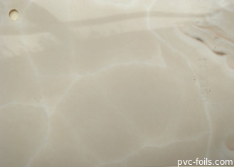 Efecto decorativo del mármol de la película del PVC del color beige para la cubierta de la superficie de sobremesa