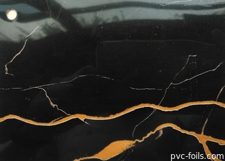 Película decorativa de PVC con efecto de mármol negro respetuosa con el medio ambiente