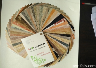 diseño decorativo del mármol del lustre de la película del PVC del grueso de 0.50m m alto para la cubierta de tabla