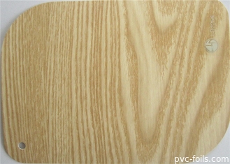 Vinilo de madera amarillo del Pvc del final para la pared que impermeabiliza el panel de WPC