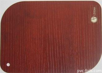Abrigo decorativo del tubo de la cortina de la hoja de la película del PVC del grano de madera no adhesivo