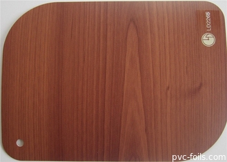 Película decorativa del PVC de la puerta para el grano 0.12m m de madera del abrigo de los muebles
