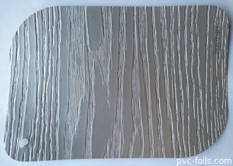 La laminación del PVC del gris cubre la cubierta grabada en relieve 3D 0.30m m de los muebles