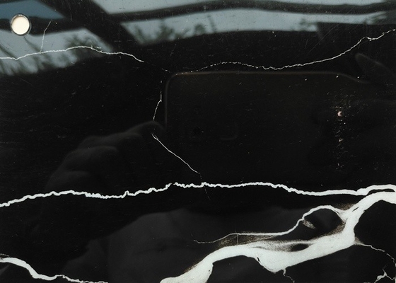 Alta brillantez de mármol negro de PVC para muebles de papel autoadhesivo para la mesa