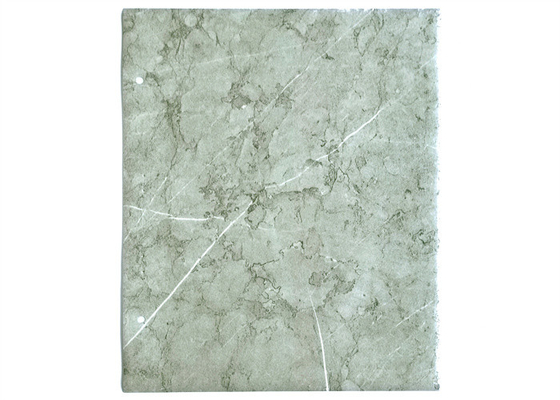 La hoja de membrana de PVC de efecto mármol gris parece resistencia térmica de piedra natural