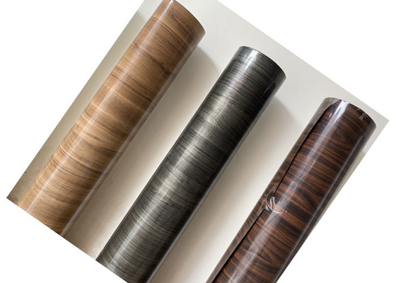 Hoja interior de los muebles del PVC del grano de madera del color sólido 0.30m m para el aparador