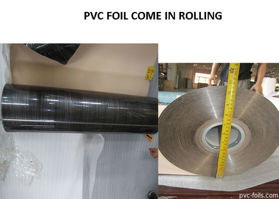 Hoja interior de los muebles del PVC del grano de madera del color sólido 0.30m m para el aparador