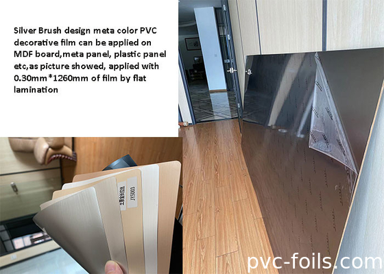 la meta durable cepilla la película decorativa del PVC para la laminación interior del panel