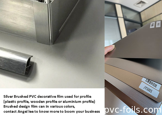 la plata metalizada decorativa incombustible de la película del PVC de 1240m m cepilló