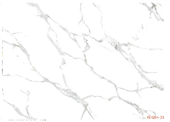 Durabilidad decorativa de la película 0.07mm-0.25m m del PVC del modelo de mármol blanco buena