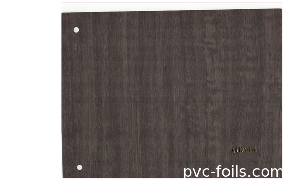 Película decorativa de madera oscura modificada para requisitos particulares del PVC para el embalaje del perfil de la puerta