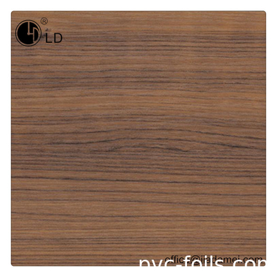 Película decorativa del PVC del grano de madera de la nuez para el embalaje del perfil del MDF