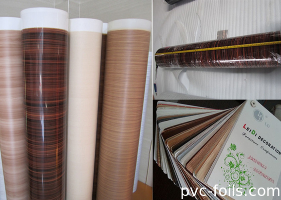 Película decorativa de PVC laminada en MDF para materiales de construcción de 50 m a 500 m de longitud