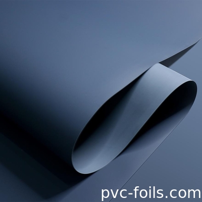 Película decorativa de PVC de color azul oscuro de 0,20 mm de espesor